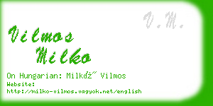 vilmos milko business card